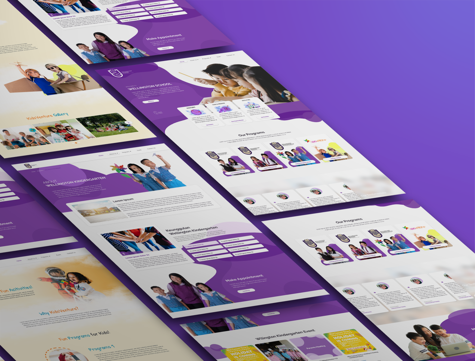 School UI UX Website Design by yohana vania on Dribbble