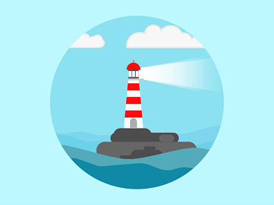 lighthouse design illustration vector