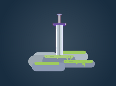 magic sword. design flat illustration