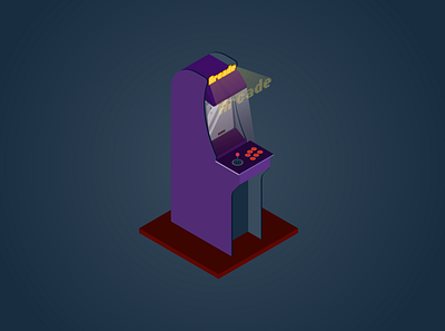 Arcade Cabinet design illustration isometric vector