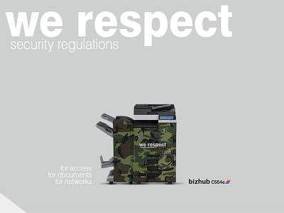 Konica Minolta We Respect Security advertisement design illustration