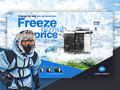 Konica Minolta Freeze bizhub advert advertisement branding design illustration