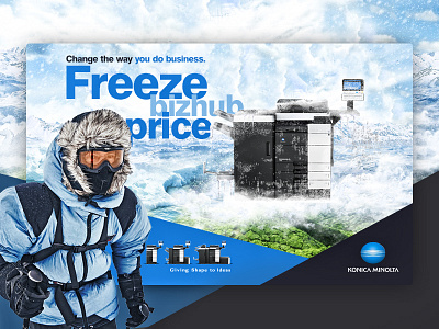 Konica Minolta Freeze bizhub advert