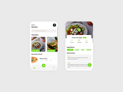 Recipe app ui design design designer recipe app ui uibeginner uidesign uidesigner