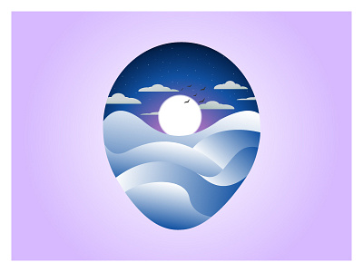 Ocean Blues design illustration ocean waves