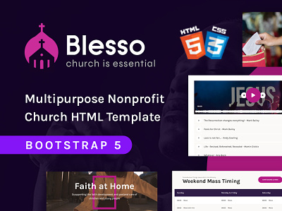 Blesso | Multipurpose Nonprofit Church HTML Template sermon