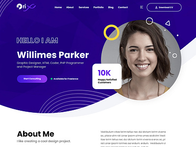 Orix - Personal CV/Resume and Portfolio HTML Template