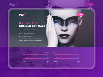 PixX — Multipurpose Portfolio & Agency PSD Template advertising agency business company creative design marketing multipurpose photography portfolio studio