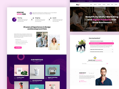 PixX — Multipurpose Portfolio & Agency PSD Template marketing multipurpose photography portfolio studio