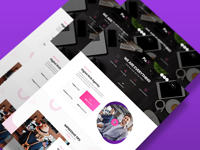 PixX — Multipurpose Portfolio & Agency PSD Template clean company creative design marketing multipurpose photography portfolio studio