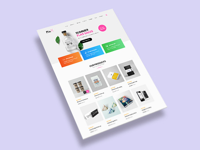 PixX — eCommerce Homepage Design clean company creative design marketing multipurpose photography portfolio studio