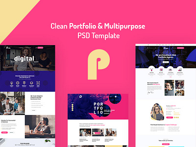 Picko - Clean Portfolio & Multipurpose PSD Template agency business clean company creative design freelancer marketing minimal modern multipurpose personal photography portfolio studio