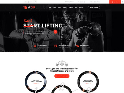 Lifting - Fitness, Gym, Yoga & Sports PSD Template bodybuilding classes club coaches exercise fitness gym health online store personal trainer sport trainers training workout yoga