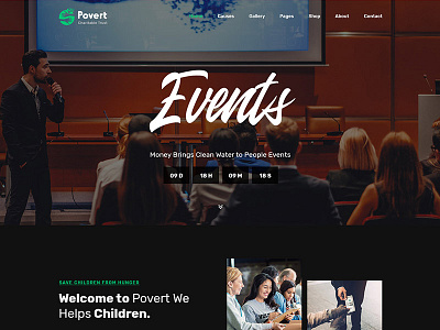 Povert - Nonprofit Fundraising Multipurpose PSD Template