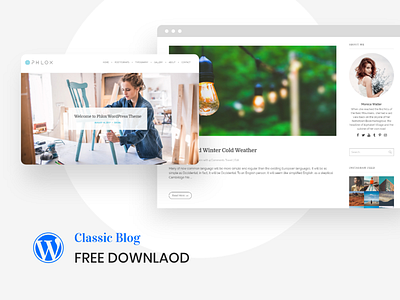 Classic blog blog download free template typography ui wordpress xd