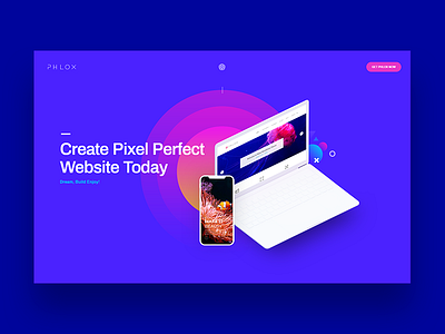 Header adobe xd blue and pink blue and white gradient header landing page mockup pink ui web design