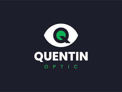 Quentin Optic animation branding companylogo coreldraw design illustration logo logoblack logoeye logogreen logoq optic q ui ui design user interface ux vector web website