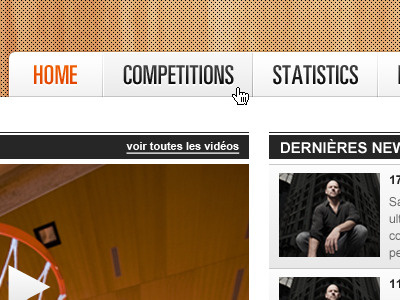 Ethias League basket basketball black navigation news site sport title videos webdesign