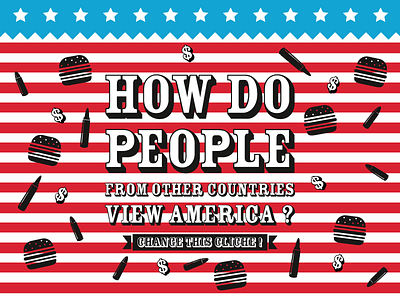 Usa - Sandy Hook tragedy america bullet burger dollar flag fries guns inspiration junk food money question sandy hook star typography usa