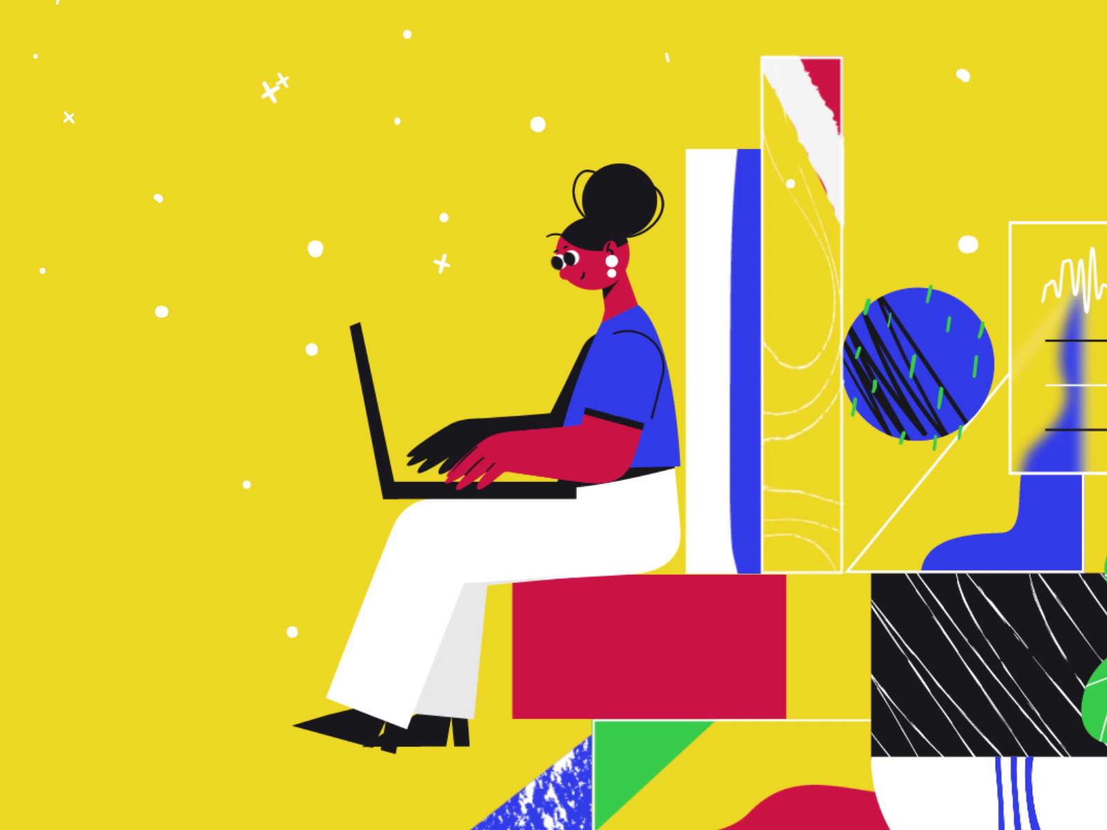 Woman Typing by Cristina Nedelcev on Dribbble