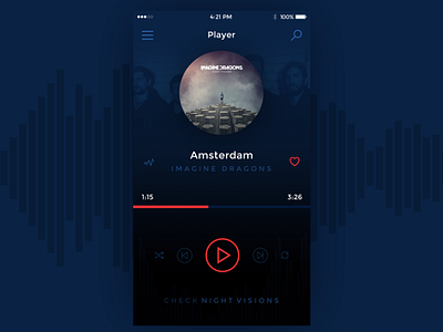 music player intractive design ui