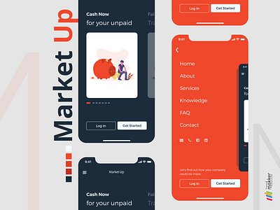 Market up mobile app design ios