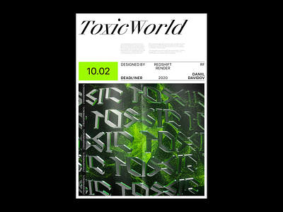 Transparency_05_Toxic_World challenge cinema 4d cinema4d colors daily everyday everydaydesign polygraphy poster poster a day poster art poster design posters redshift redshift3d typography xparticles