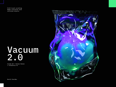 Vacuum 2.0 3d 3d art cinema 4d cinema4d cinematic color colorful experiment octane octane render octanerender package plastic bag simulation smoke turbulencefd
