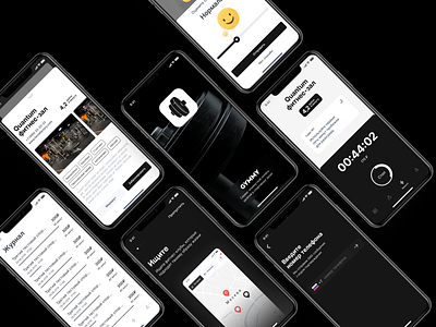 Sport UI app app concept appcraft dark dark theme design gym ios sport typography ui ux