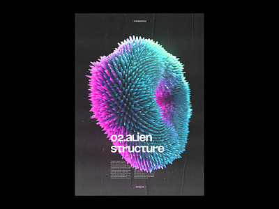 Transparency_02_Alien_Structure cinema 4d cinema4d colors graphic design polygraphy poster poster a day poster art poster design posters redshift redshift3d typogaphy typography