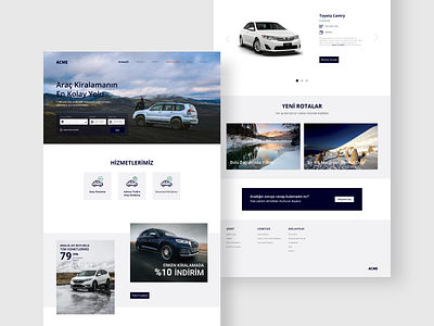 Car Rental Company Web Design adobexd carrental colour palette design userexperience userinterface uxdesign uxui uxuidesign webdesign