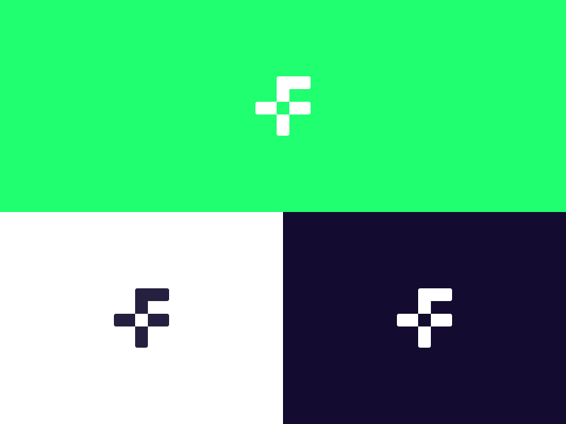 Crosshair / F mark crosshair esport f fresh green icon identity illustration logo mark vibrant visual