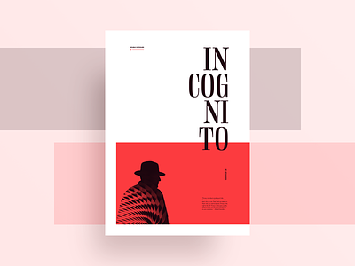 Double Exposure 01 - Incognito black double exposure gdpr poster print privacy red serif type visual