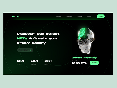 NFT Auction Web Concept UI