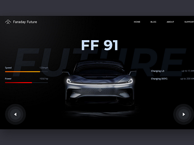 Faraday Future FF 91 UI Concept adobe xd car concept creative faraday future future modern prototype ui ux web design xd