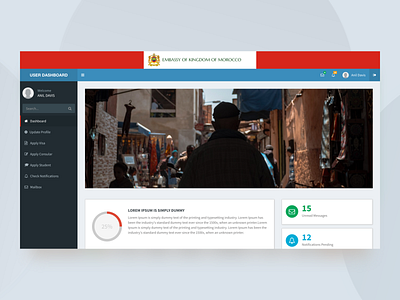 Moroccan Embassy arabic design branding dashboard design embassy minimal moroccan typography ui ux website