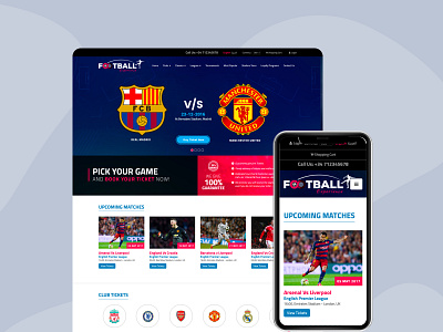 Website design for Football experience