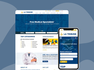 Website design for La Tribune arabic design design health medical medicine minimal ui ux web webdesign website website design websites