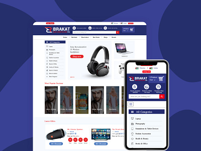 Website design for Brakat arabic design blue branding design designer ecommerce identity minimal typography ui ui design uidesign ux uxdesign web webdesign website website design