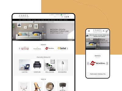 Website For Insel 2019 trend design designer interior minimal product table typography uidesign uxdesign webdesign website website design
