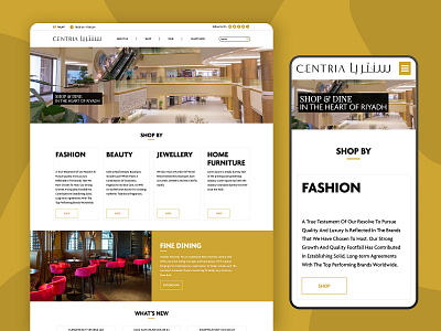 Website for Centria Mall branding design designer minimal typography uidesign uxdesign webdesign website website design