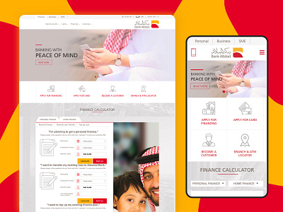 Website design for Bank Albilad