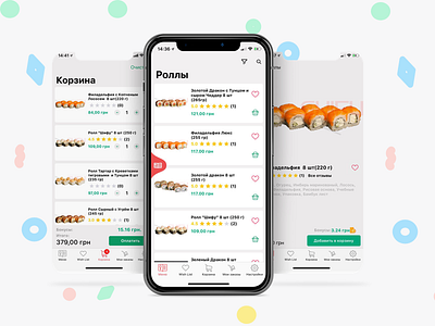E-commerce app design android application delivery design food illustration ios mobile sushi ui ux