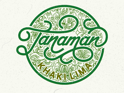 Tanaman khaki lima logo branding decorative plants go green green hand lettering handwritten leaves lettering art logo logo 2d logos plants
