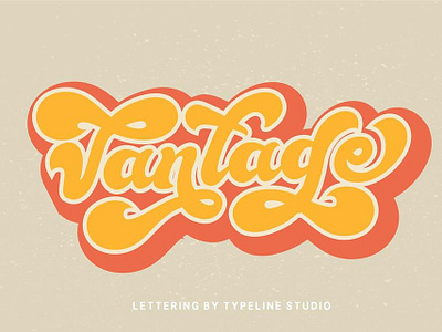 Vantage custom lettering handlettering lettering lettering logo retro logo vintage vintage art