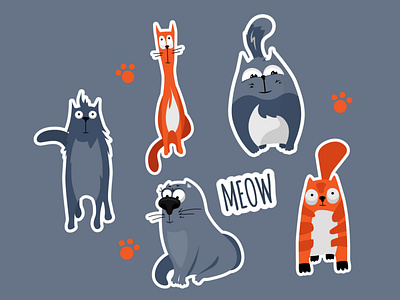 Cat sticker set