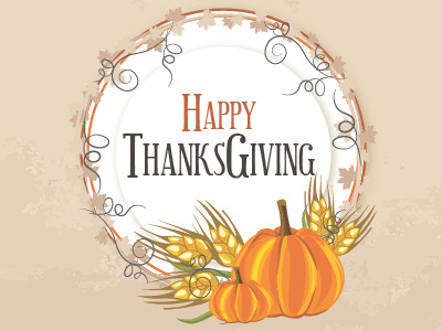 Thanksgiving autumn card flyer greating happy illustation leaves pumpkin sweet thanksgiving day typography