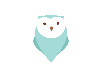 Owl animal brand cartoon character concept design flat funny illustration logo negative space owl simple vector