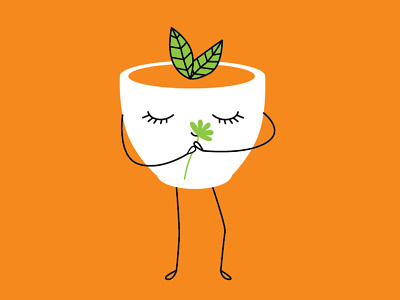 Eco friendly cartoon character concept cup eco friendly ecology ecommerce flat illustration leaves simple vector