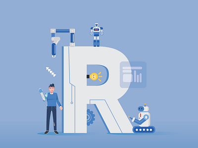 R for Robotics 36daysoftype alphabets art courses design graphic illustration robotics